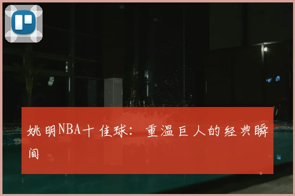 姚明NBA十佳球：重温巨人的经典瞬间